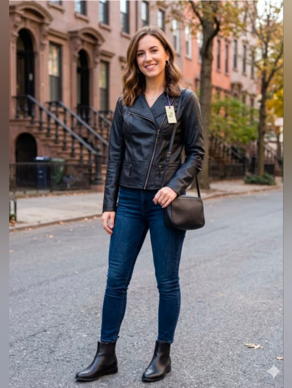NWT! Max Studio Black Faux Leather Asymmetrical Zip Jacket Size S